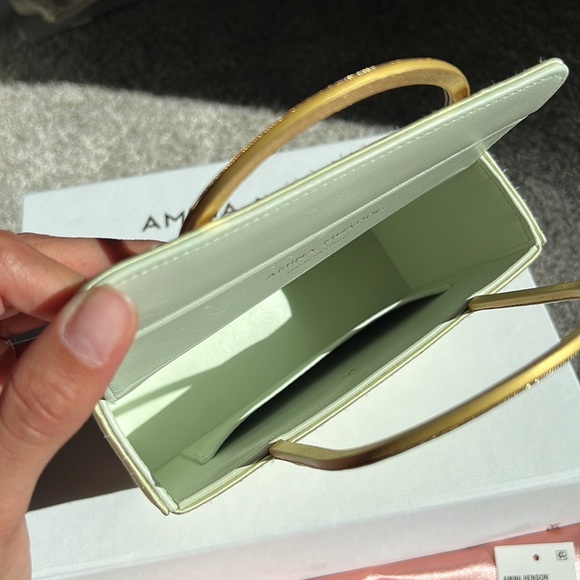 Amina Muaddi Henson Satin Bag - Picture 4 of 9